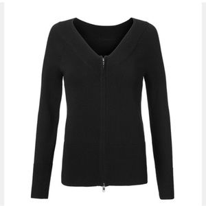 Cabi Switch Cardigan 2-Way Front Zip.